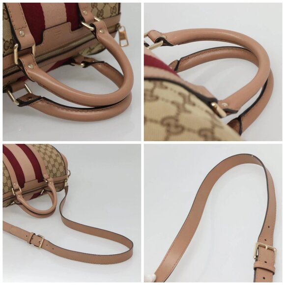 GUCCI GG Canvas Hand Bag 2way Beige Gold 247205 Auth BA5153 - Picture 16 of 16